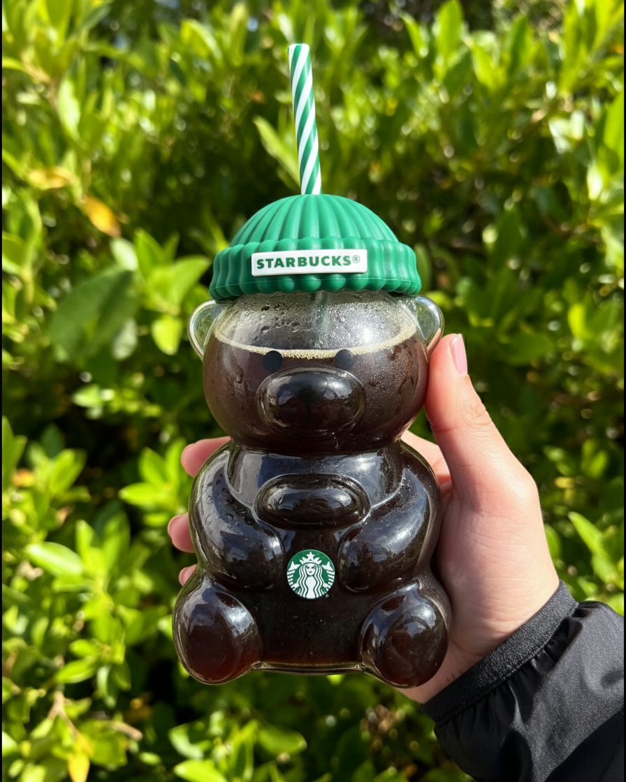 The Bearista Cup,Authentic Limited Edition Bearista Bear Glass Cup Holiday