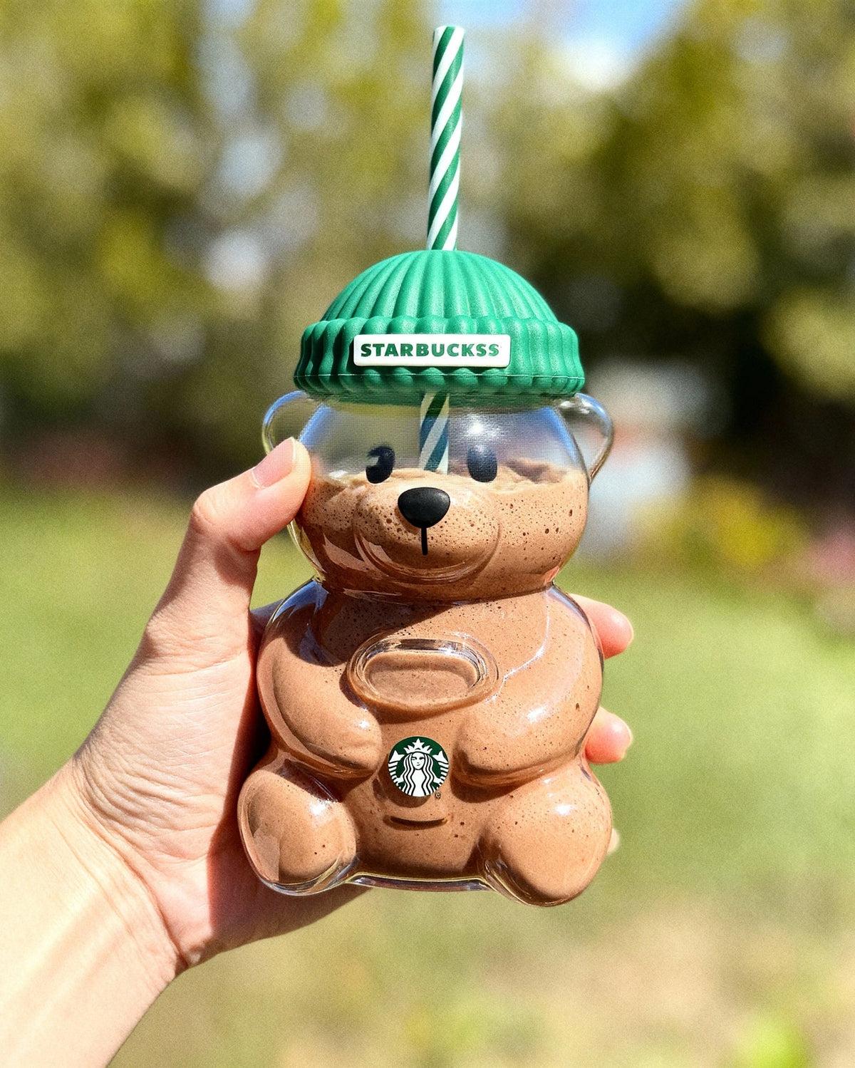 The Bearista Cup,Authentic Limited Edition Bearista Bear Glass Cup Holiday