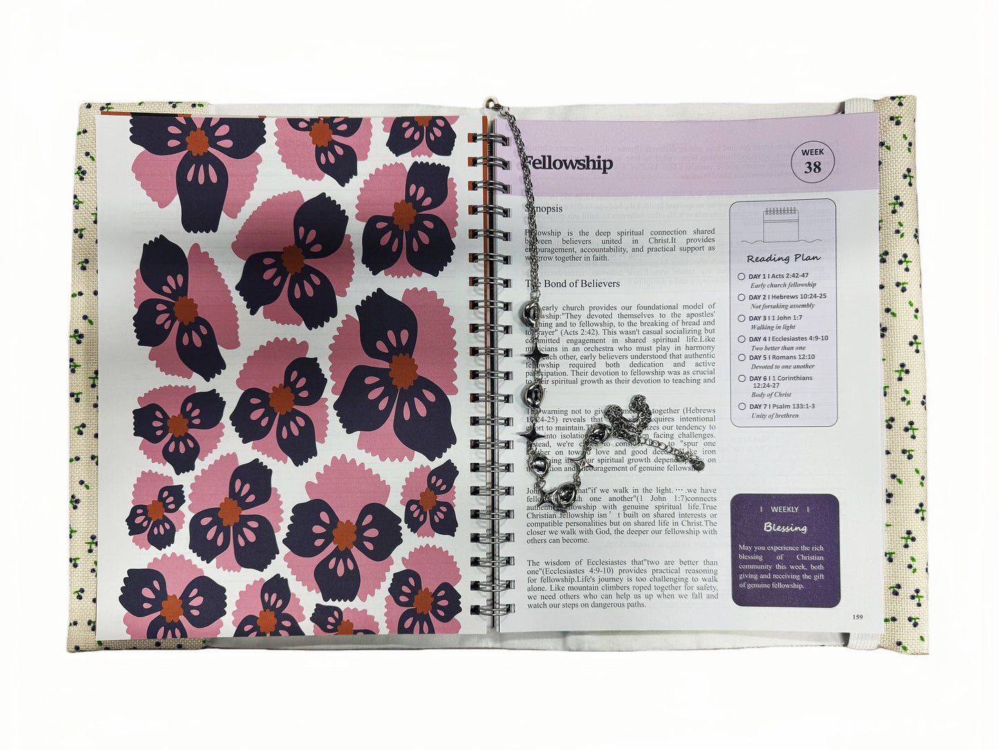 Floral Book Cover for Paperback A4 Size