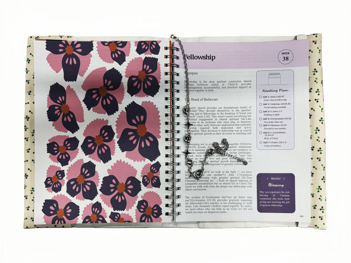 Floral Book Cover for Paperback A4 Size