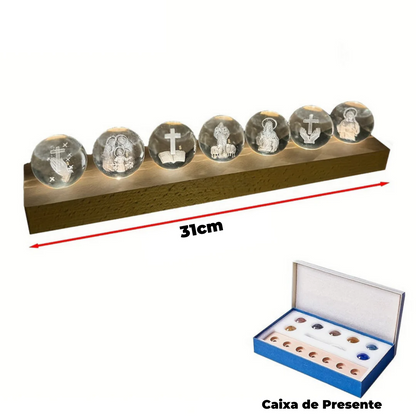 7-Piece Mini Crystal Religious Orbs