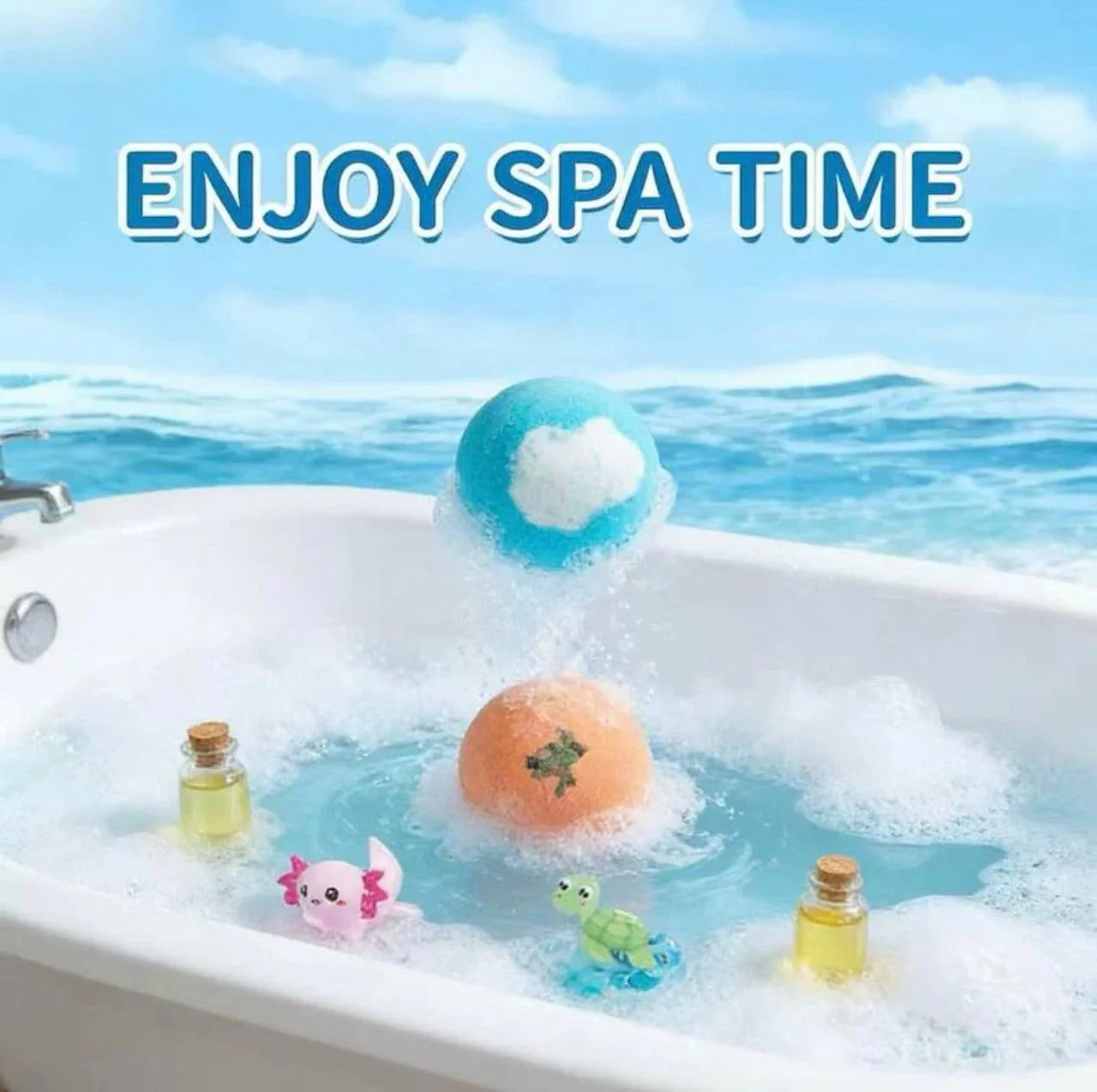 Kids Surprise Bath Bomb Set – Fun Colors & Hidden Toys