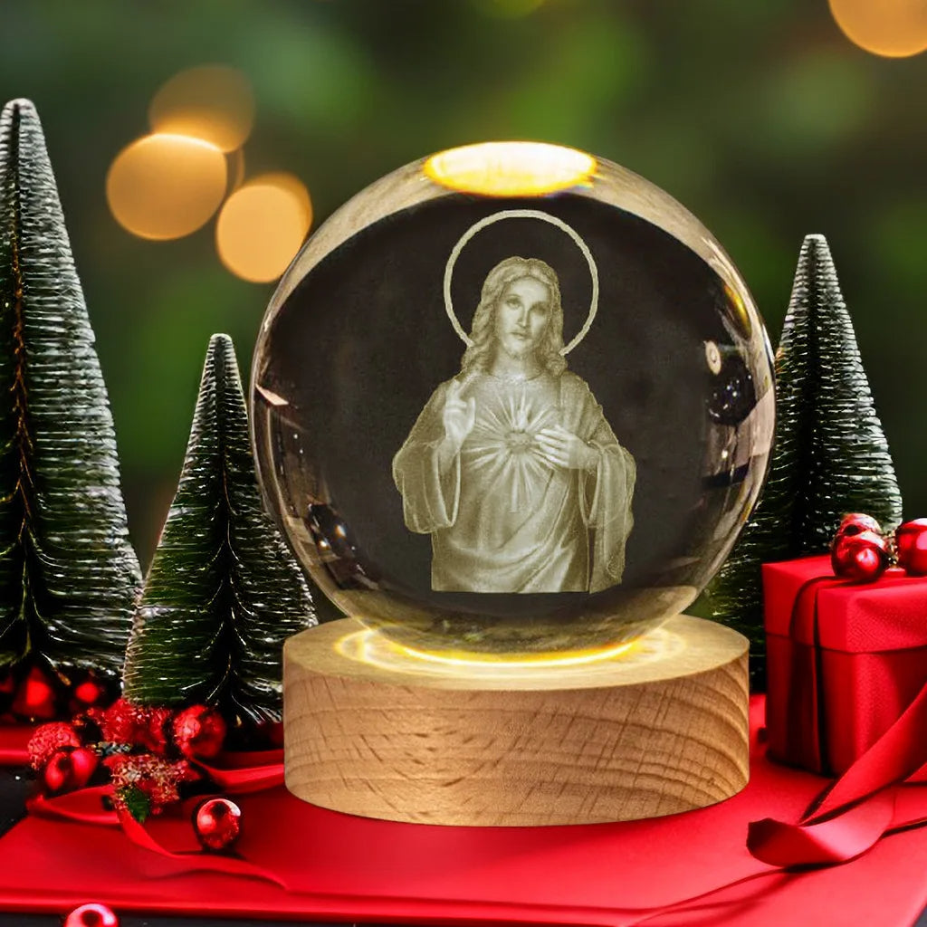 3D Crystal Jesus Night Light