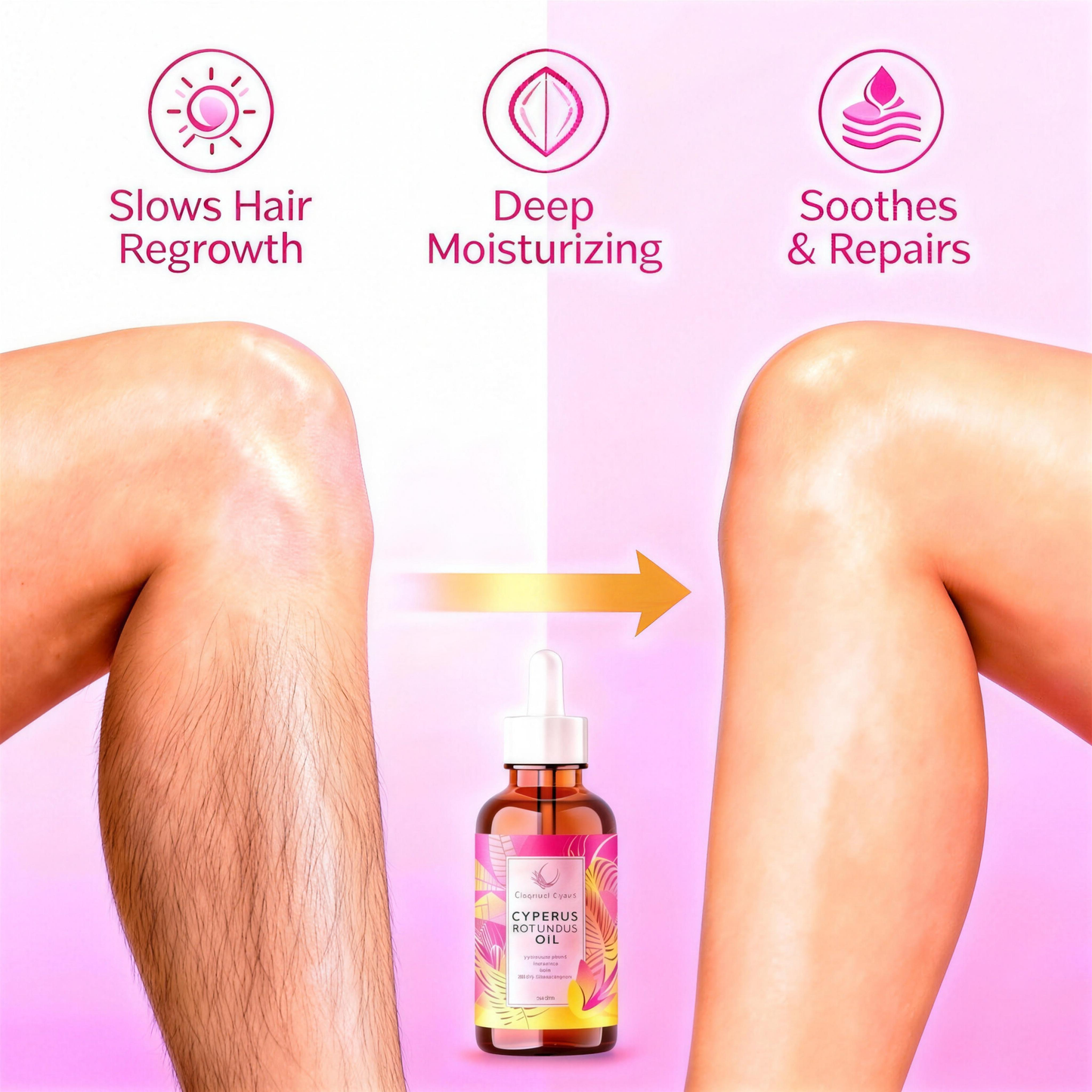Cyperus Rotundus Oil 60ml – Hair Removal Support & Soothing Moisturizing Care