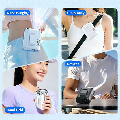 Semiconductor Cooling Waist Fan – Portable Clip-On & Neck Fan with Turbo Cooling