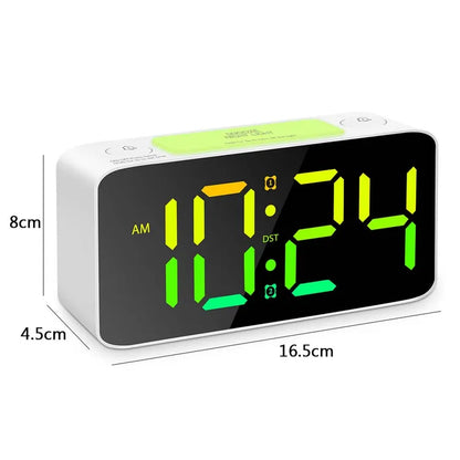 Loud Digital Alarm Clock for Heavy Sleepers – RGB Night Light & USB Charging