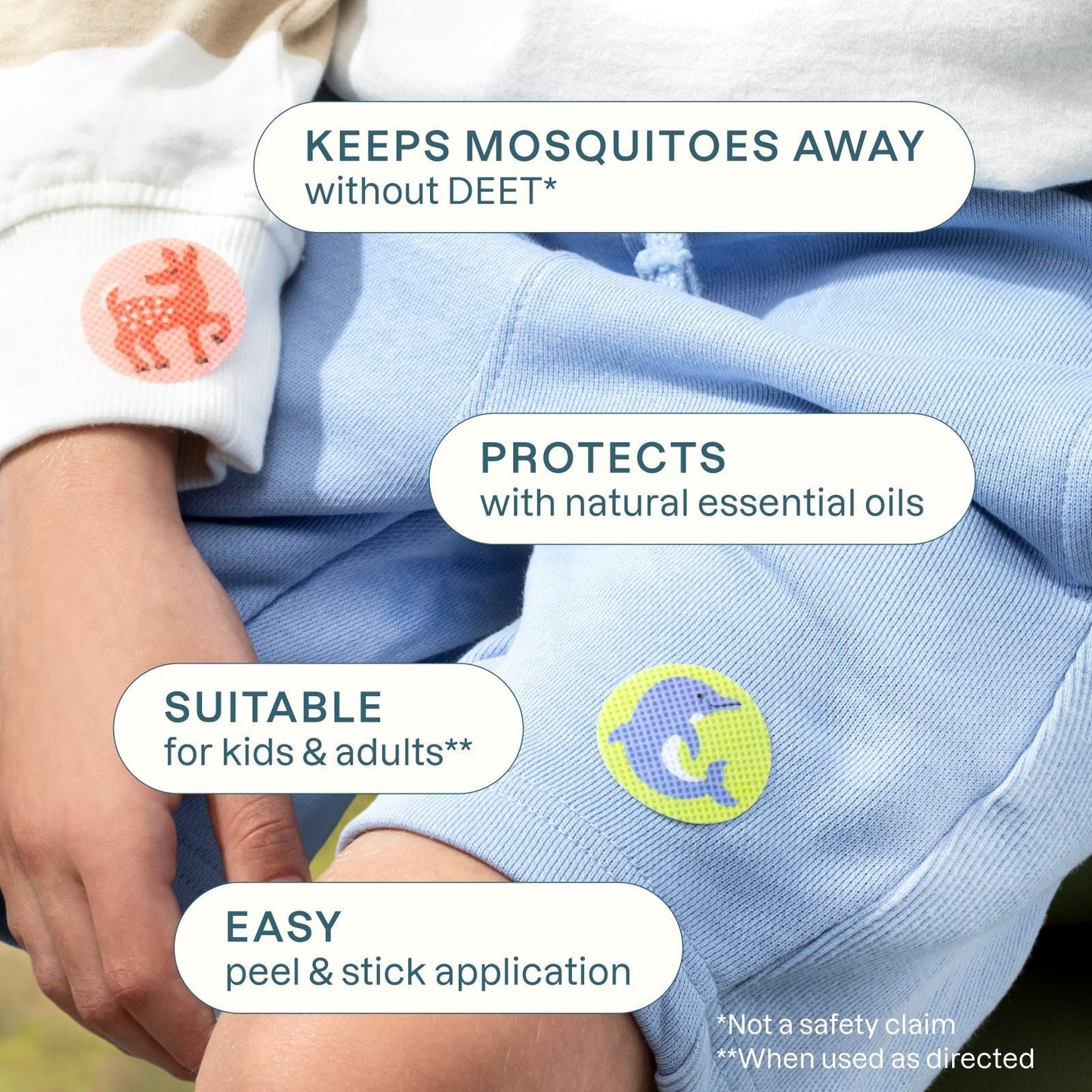 Gentle Natural Bug Repellent Stickers for Home & Outdoor