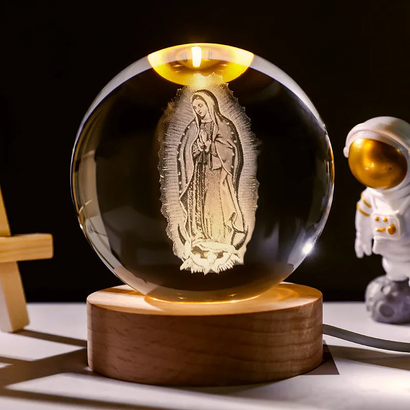 3D Crystal Jesus Night Light