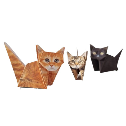 3D Paper Dog and Cat Models: Handcrafted Origami Animal Art Gifts