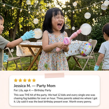 Magic Fog Bubble Machine – Elastic Bubble Wand with Smoke Effects for Kids & Parties