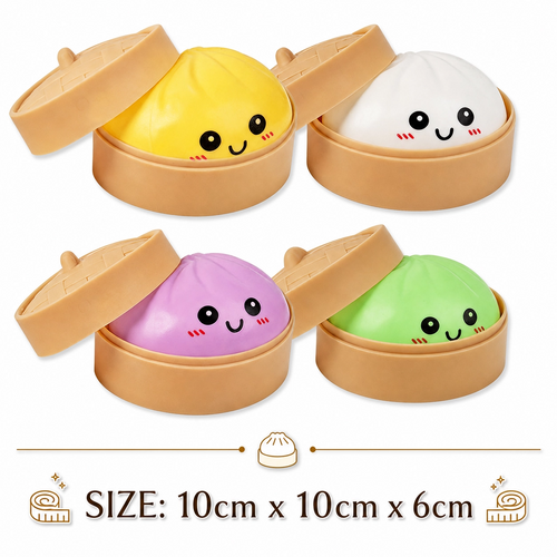 Mega Rainbow Dumplings Cute Fidget Toy, Soft Squeeze Stress Anxiety Relief Decompression Dough