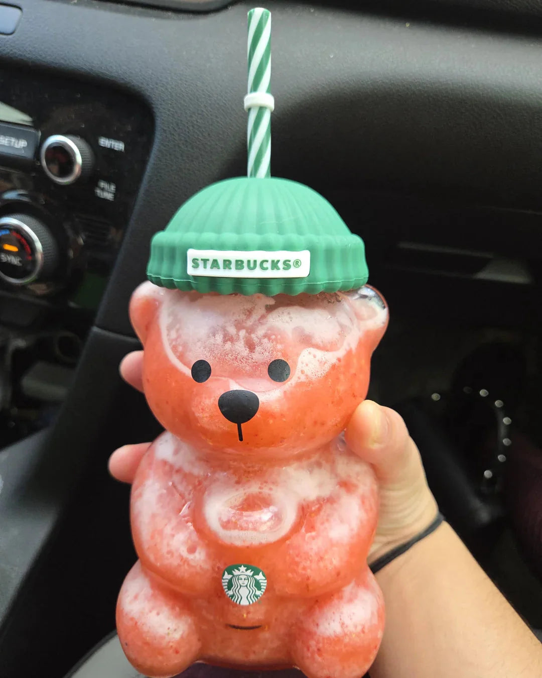 The Bearista Cup,Authentic Limited Edition Bearista Bear Glass Cup Holiday
