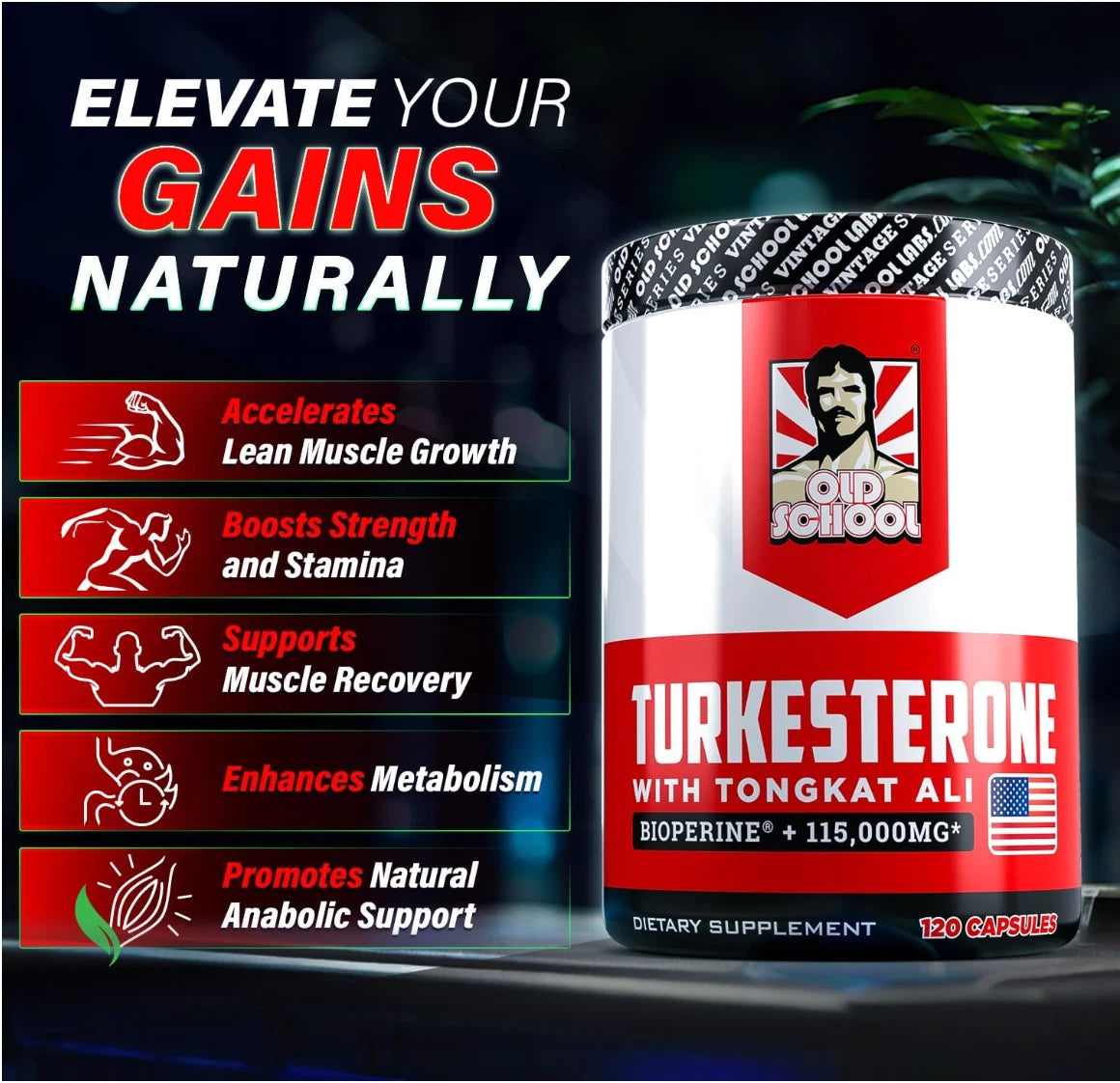 Turkesterone Supplement for Men 15,000mg （Max Potency）