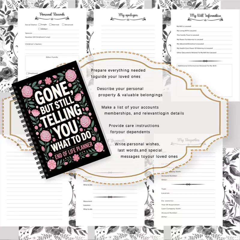 Last Wishes Organizer Book | End-of-Life Planner & Estate Planning Guide