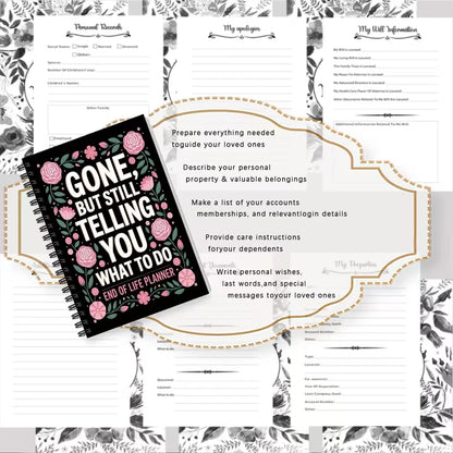 Last Wishes Organizer Book | End-of-Life Planner & Estate Planning Guide