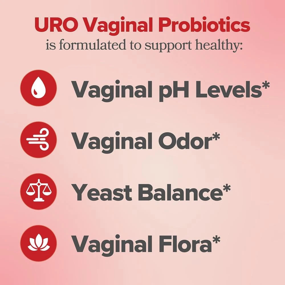 URO Vaginal Probiotics for Women pH Balance with Prebiotics & Lactobac