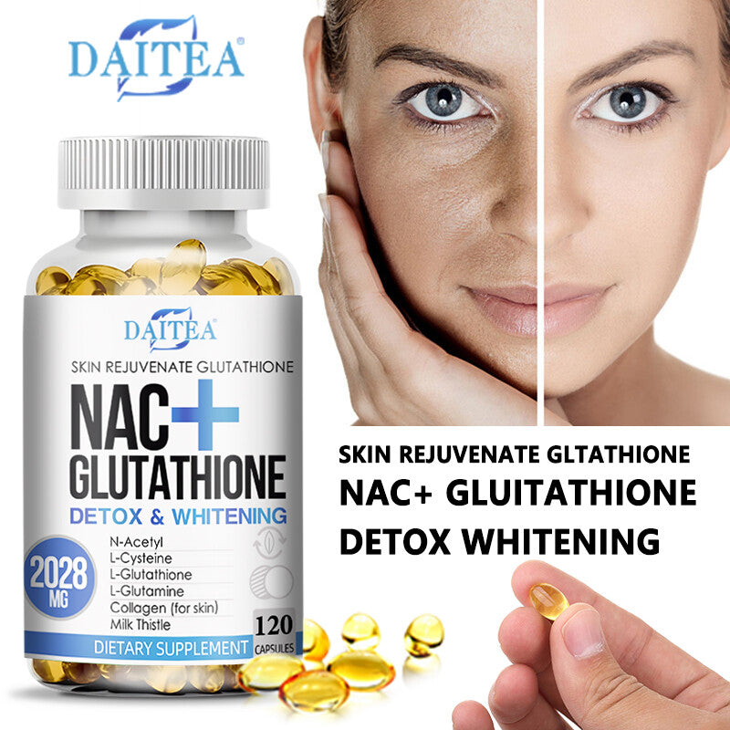 Nac Glutathione Collagen Softgel Skin Whitening Anti-Aging Antioxidant Immune US