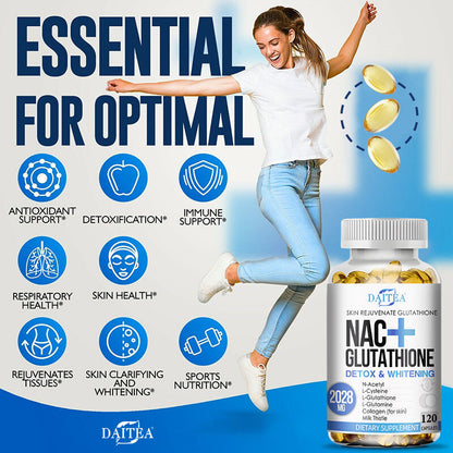 Nac Glutathione Collagen Softgel Skin Whitening Anti-Aging Antioxidant Immune US