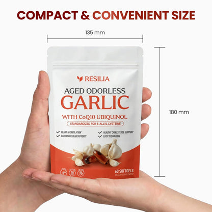 Garlic Extract 600mg Softgels (60 Count) – Odorless Aged Garlic Extract