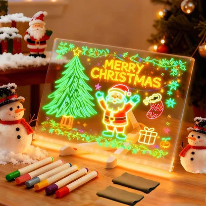 LED Acrylic Message Board – Colorful Light-Up Memo Board