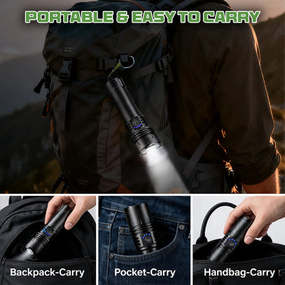 Super Bright Ultimate LED Tactical Flashlight, 80X Brightness, 50H Battery