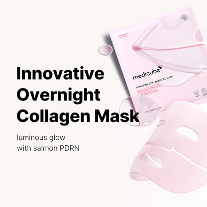 medicube Jelly Gel Mask with Salmon DNA PDRN & Pink Collagen, 4ea
