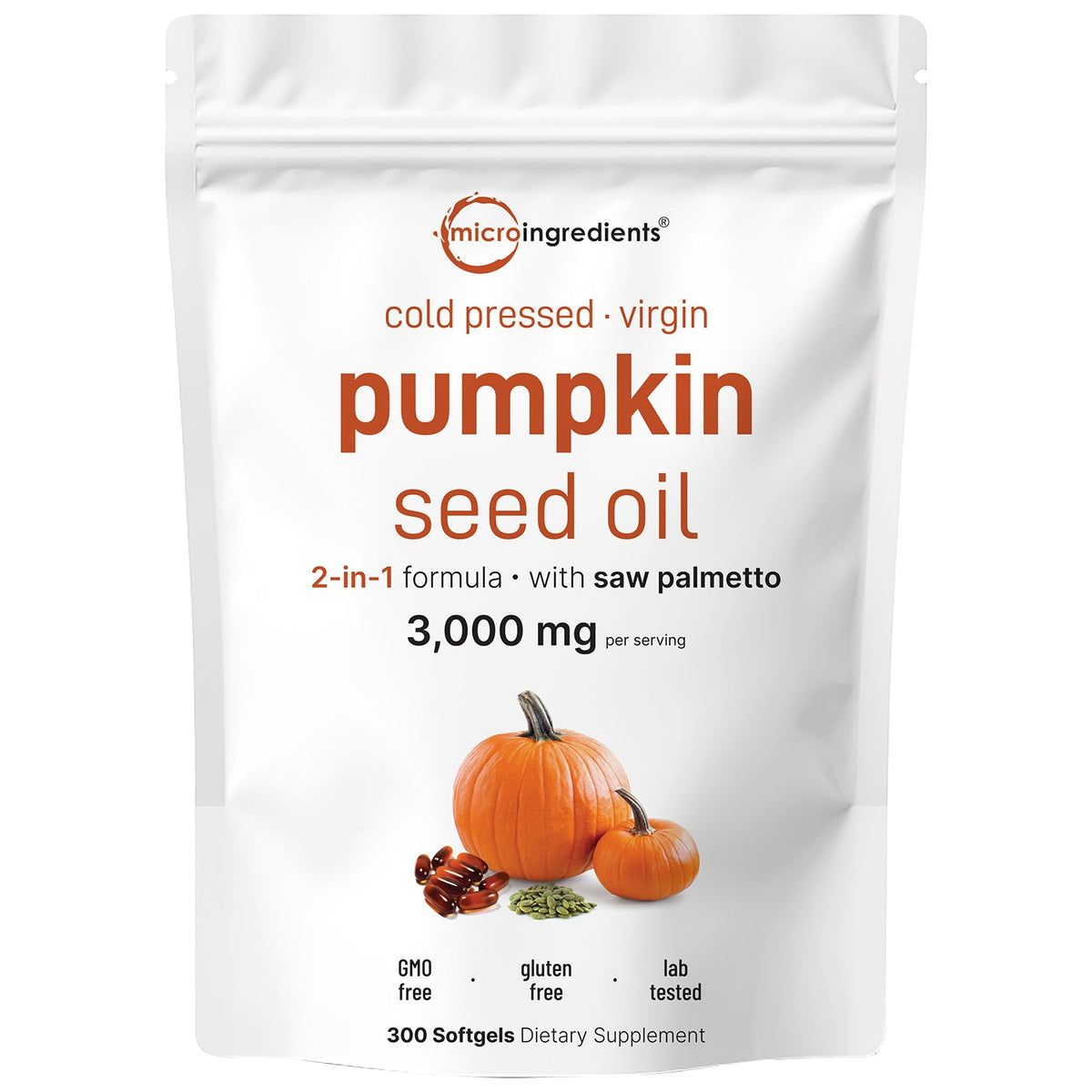 Capsule molli di olio di semi di zucca con serenoa repens e ingredienti micro