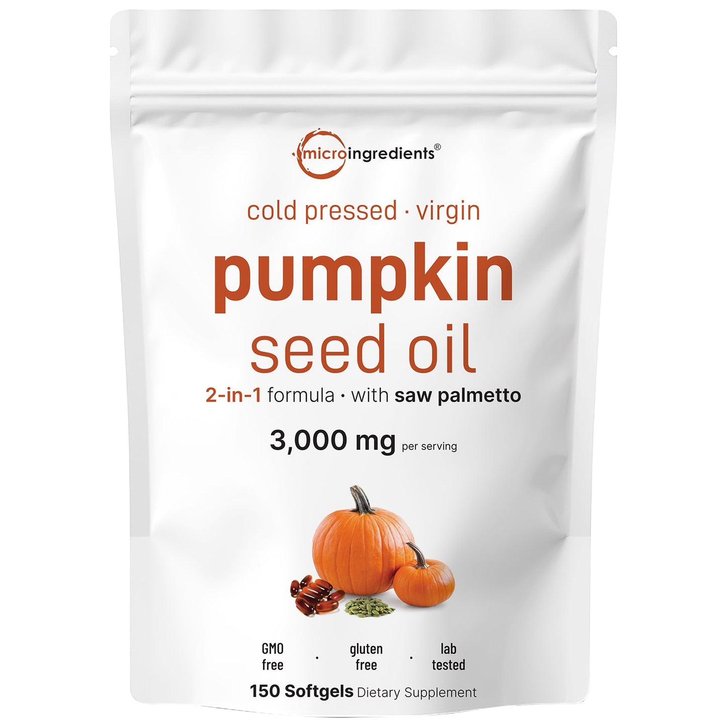 Micro Ingredients Pumpkin Seed Oil with Saw Palmetto Softgels